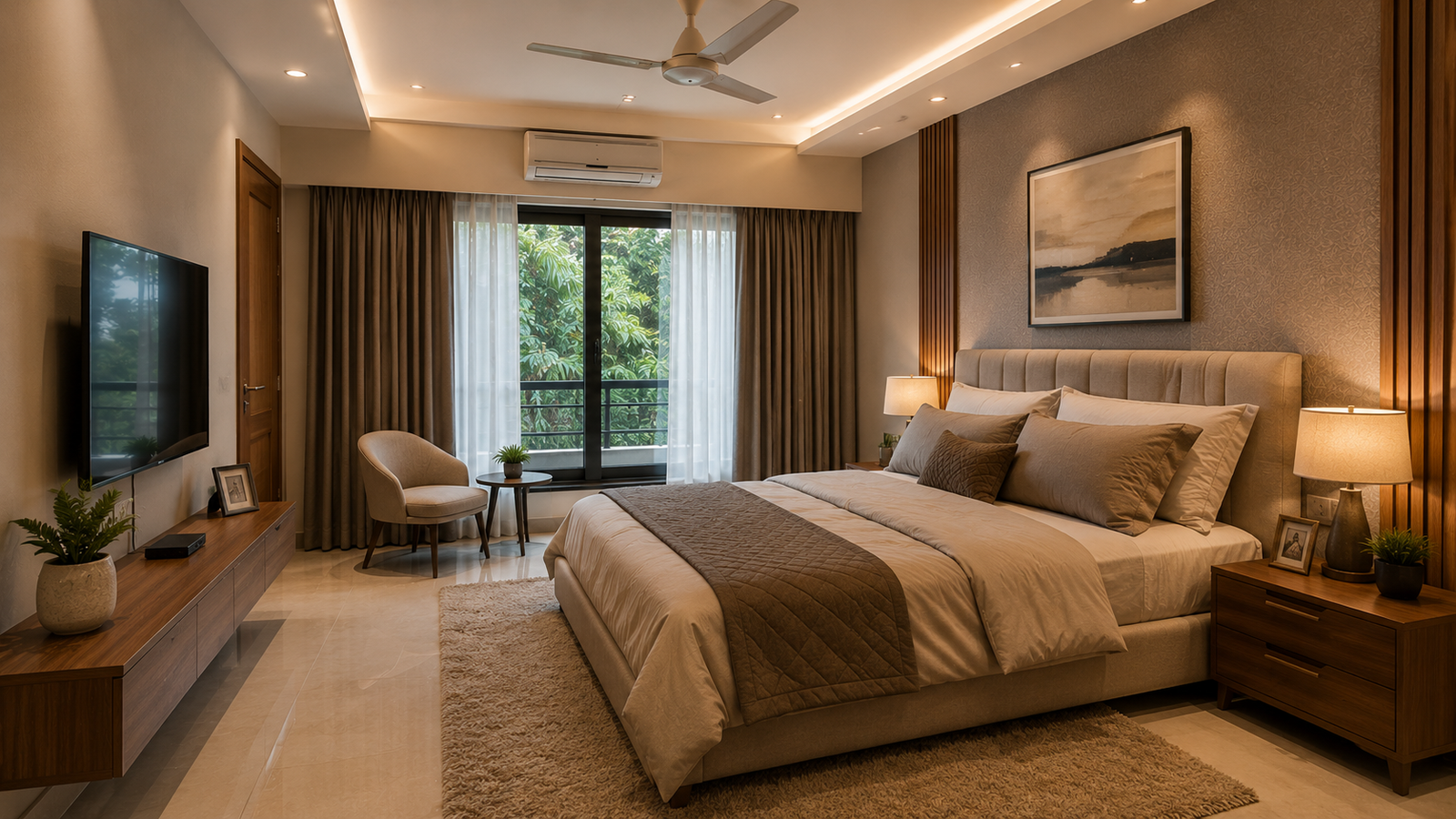 Bedroom and Living Room